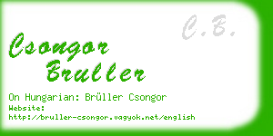 csongor bruller business card