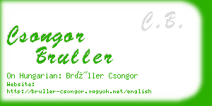 csongor bruller business card